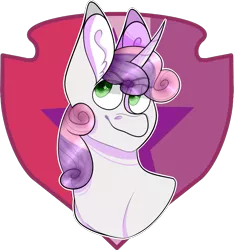 Size: 1011x1079 | Tagged: safe, artist:hostile-elf, derpibooru import, sweetie belle, pony, unicorn, bust, cutie mark background, portrait, simple background, solo, transparent background