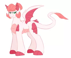 Size: 1024x835 | Tagged: artist:soft-arthropod, derpibooru import, dracony, hybrid, interspecies offspring, oc, oc:pink quartz, offspring, parent:rarity, parent:spike, parents:sparity, safe, solo, unofficial characters only