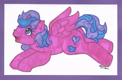 Size: 780x511 | Tagged: artist:skypinpony, derpibooru import, flitterheart, g1, g4 to g1, generation leap, safe, solo, traditional art