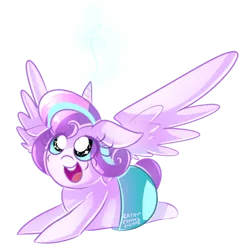 Size: 600x619 | Tagged: artist:glitterclamopera, derpibooru import, diaper, princess flurry heart, safe, simple background, solo, transparent background