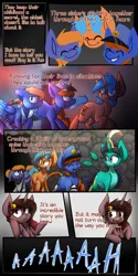 Size: 1024x2048 | Tagged: safe, artist:crownedspade, derpibooru import, oc, oc:arabella, oc:code break, oc:heart break, oc:jail break, unofficial characters only, earth pony, pegasus, pony, unicorn, comic:spade sisters, comic, female, mare