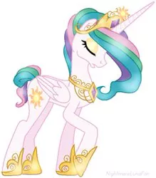 Size: 236x269 | Tagged: safe, artist:nightmarelunafan, derpibooru import, princess celestia, alicorn, pony, alternate hairstyle, crown, horn, jewelry, needs more resolution, picture for breezies, regalia, short tail, simple background, solo, white background