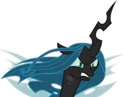 Size: 5000x3901 | Tagged: absurd resolution, angry, artist:dashiesparkle, changeling, derpibooru import, former queen chrysalis, queen chrysalis, safe, simple background, solo, .svg available, to where and back again, transparent background, vector, villainous breakdown