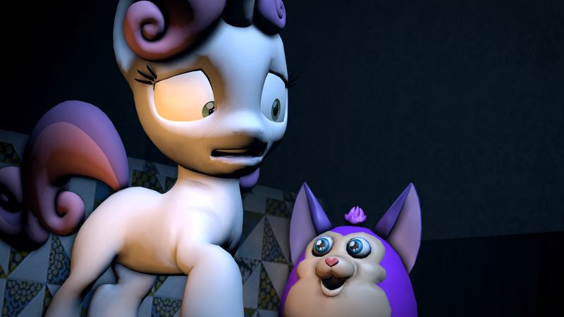 Size: 2560x1440 | Tagged: safe, artist:jollyoldcinema, derpibooru import, sweetie belle, pony, unicorn, 3d, games, horror, tattletail