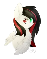 Size: 742x914 | Tagged: safe, artist:twinkepaint, derpibooru import, oc, oc:emala jiss, unofficial characters only, pegasus, pony, female, heterochromia, looking back, mare, simple background, solo, transparent background