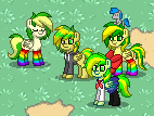 Size: 142x107 | Tagged: safe, derpibooru import, screencap, oc, oc:wooden toaster, unofficial characters only, pony, pony town, clothes, rainbow socks, socks, striped socks