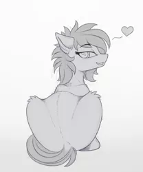 Size: 910x1094 | Tagged: suggestive, artist:yakovlev-vad, derpibooru import, earth pony, pony, bedroom eyes, dock, grayscale, looking at you, looking back, monochrome, sketch, solo