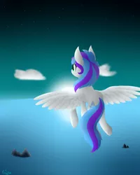 Size: 1024x1280 | Tagged: safe, artist:keisaa, derpibooru import, oc, oc:crystal flame, unofficial characters only, pegasus, pony, female, flying, mare, solo, spread wings