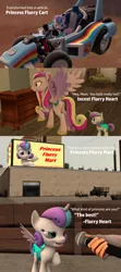 Size: 1920x4320 | Tagged: safe, artist:red4567, derpibooru import, princess cadance, princess flurry heart, alicorn, pony, 3d, absurd resolution, baby, baby pony, cart, daughter, dialogue, diaper, facial hair, female, filly, flurry heart is best princess, flurrydance, incest, infidelity, interview, lesbian, luigi's death stare, mare, microphone, mother, mother and daughter, moustache, princess punny heart, shipping, source filmmaker, store