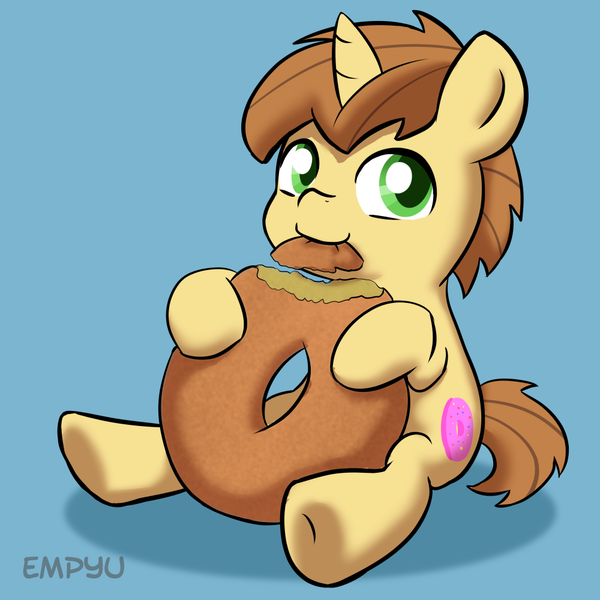 Artist Empyu Colt Cute Derpibooru Import Donut Donut Joe Eating Food Hnnng