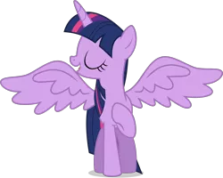 Size: 5200x4160 | Tagged: safe, artist:tomfraggle, derpibooru import, twilight sparkle, twilight sparkle (alicorn), alicorn, pony, absurd resolution, eyes closed, female, mare, simple background, solo, spread wings, transparent background, vector