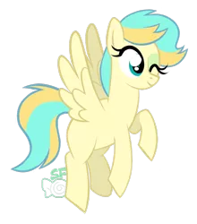 Size: 1280x1456 | Tagged: safe, artist:sugahfox, derpibooru import, oc, oc:pale tempest, unofficial characters only, pegasus, pony, female, flying, mare, one eye closed, simple background, solo, transparent background, wink