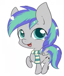 Size: 429x514 | Tagged: safe, artist:mrsremi, derpibooru import, oc, oc:storm feather, unofficial characters only, pony, clothes, cute, heart eyes, scarf, simple background, smiling, solo, white background, wingding eyes