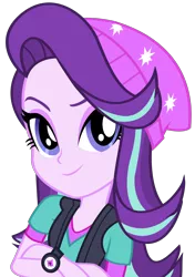 Size: 3400x4820 | Tagged: safe, artist:remcmaximus, derpibooru import, starlight glimmer, equestria girls, mirror magic, spoiler:eqg specials, absurd resolution, clothes, crossed arms, female, looking at you, simple background, solo, that was fast, transparent background, vector, watch, wristwatch