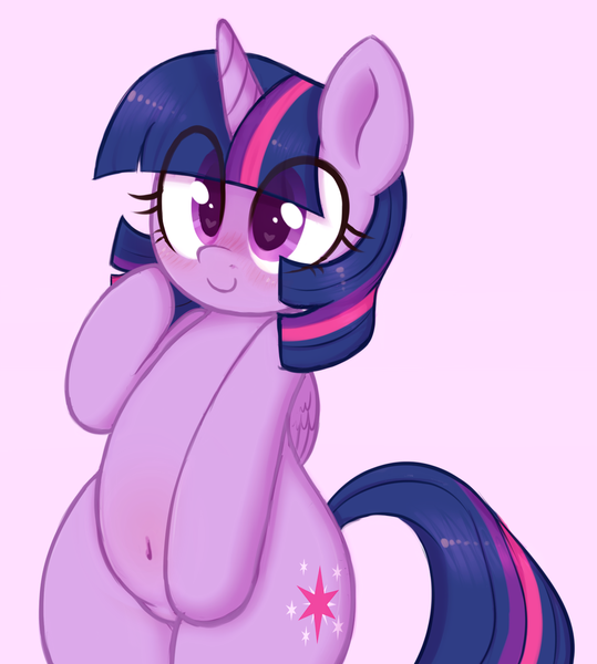 Size: 1023x1138 | Tagged: safe, artist:toroitimu, derpibooru import, twilight sparkle, twilight sparkle (alicorn), alicorn, pony, belly button, bipedal, blushing, colored pupils, cute, eye clipping through hair, female, heart eyes, mare, misleading thumbnail, smiling, solo, twiabetes, wingding eyes