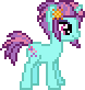 Size: 78x82 | Tagged: safe, artist:botchan-mlp, derpibooru import, sunny flare, ponified, pony, unicorn, equestria girls, adoraflare, animated, blinking, cute, desktop ponies, equestria girls ponified, female, gif, mare, pixel art, simple background, solo, sprite, standing, transparent background