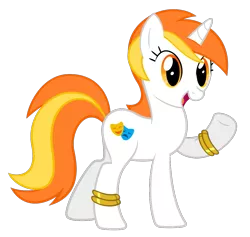 Size: 963x912 | Tagged: safe, artist:mythchaser1, derpibooru import, oc, oc:curtain call, unofficial characters only, pony, unicorn, bracelet, cutie mark, female, jewelry, mare, recolor, simple background, solo, transparent background, vector