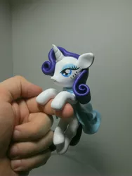 Size: 3456x4608 | Tagged: safe, artist:earthenpony, derpibooru import, rarity, absurd resolution, clothes, craft, dress, hand, photo, sculpture, solo, traditional art