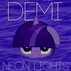 Size: 800x800 | Tagged: album, album cover, artist:birthofthepheonix, artist:penguinsn1fan, cover, demi lovato, derpibooru import, parody, safe, solo, twilight sparkle, water, wet mane