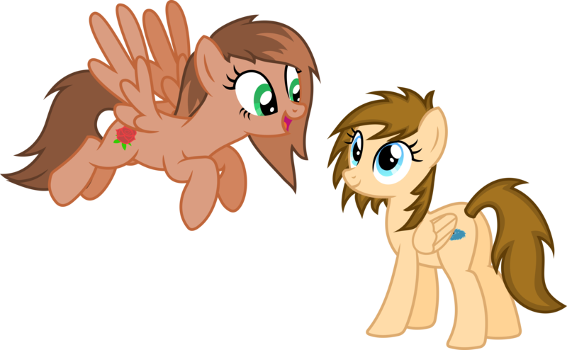 Size: 9257x5718 | Tagged: safe, artist:peahead, derpibooru import, oc, oc:kathrine, oc:stellar winds, unofficial characters only, pegasus, pony, absurd resolution, cutie mark, flying, show accurate, simple background, smiling, transparent background, vector