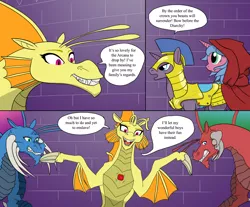 Size: 2550x2116 | Tagged: safe, artist:feroxultrus, derpibooru import, adagio dazzle, hippocampus, merpony, pony, siren, unicorn, fanfic, arcana, castle of the royal pony sisters, fanfic art, mage, male, royal guard, unicorn royal guard