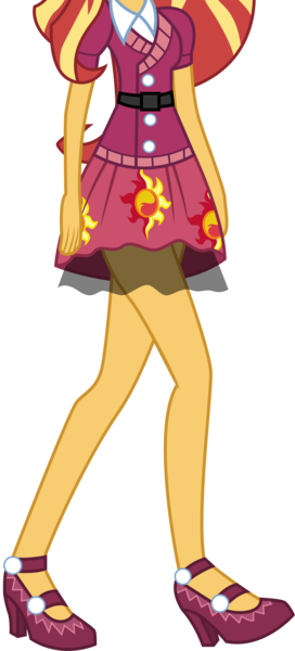 Size: 2897x6392 | Tagged: safe, artist:teentitansfan201, derpibooru import, edit, vector edit, sunset shimmer, equestria girls, friendship games, absurd resolution, clothes, cropped, dress, legs, pictures of legs, shoes, simple background, solo, transparent background, vector