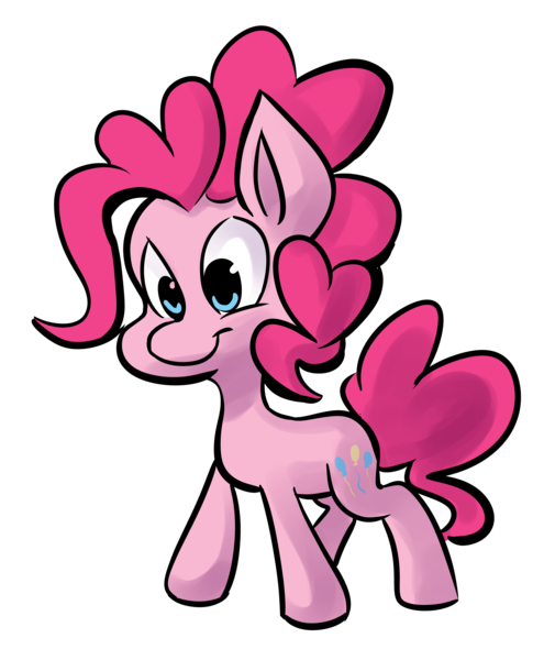 Size: 3648x4336 | Tagged: safe, artist:fauxsquared, derpibooru import, pinkie pie, pony, absurd resolution, looking down, simple background, smiling, solo, standing, transparent background