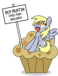 Size: 2680x3500 | Tagged: safe, artist:akakun, derpibooru import, derpy hooves, pony, cute, derpabetes, food, muffin, simple background, solo, that pony sure does love muffins, white background
