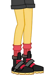 Size: 3000x4403 | Tagged: safe, artist:teentitansfan201, derpibooru import, edit, vector edit, sunset shimmer, equestria girls, legend of everfree, absurd resolution, boots, cropped, legs, pictures of legs, simple background, solo, transparent background, vector