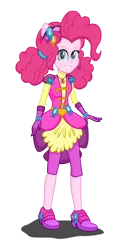 Size: 1548x3048 | Tagged: safe, artist:deannaphantom13, derpibooru import, pinkie pie, equestria girls, legend of everfree, clothes, crystal guardian, gloves, hasbro, hasbro studios, headband, high heels, ponied up, pony ears, shoes, solo, super ponied up
