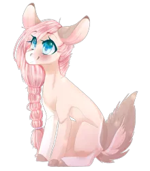 Size: 1809x2054 | Tagged: safe, artist:nightstarss, derpibooru import, oc, unofficial characters only, earth pony, pony, colored pupils, deer tail, female, mare, simple background, sitting, smiling, solo, transparent background