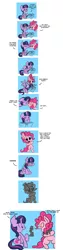 Size: 2400x9600 | Tagged: safe, artist:fauxsquared, derpibooru import, fluttershy, pinkie pie, rarity, spike, trixie, twilight sparkle, twilight sparkle (alicorn), alicorn, dragon, pony, absurd resolution, angry, bait and switch, error, statue, wrong name