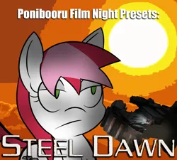 Size: 1000x900 | Tagged: safe, artist:daisyhead, derpibooru import, oc, oc:flicker, unofficial characters only, pony, ponibooru film night, solo, steel dawn