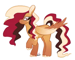 Size: 932x748 | Tagged: safe, artist:sugahfox, derpibooru import, oc, oc:raspberry cocoa, unofficial characters only, pegasus, pony, female, mare, raised hoof, simple background, solo, transparent background