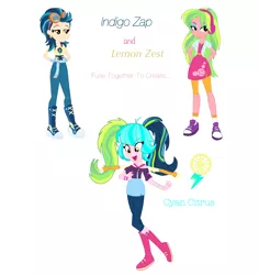 Size: 2102x2226 | Tagged: safe, artist:mlprocker123, derpibooru import, indigo zap, lemon zest, equestria girls, four arms, fusion, multiple arms