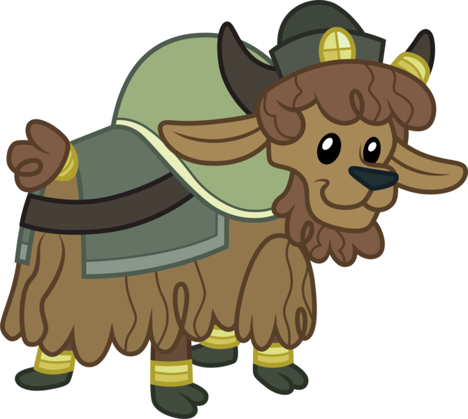 Size: 3349x3001 | Tagged: artist:cloudyglow, calf, cloven hooves, cute, derpibooru import, hat, horn ring, looking back, party pooped, safe, simple background, solo, transparent background, vector, yak, yak calf, young