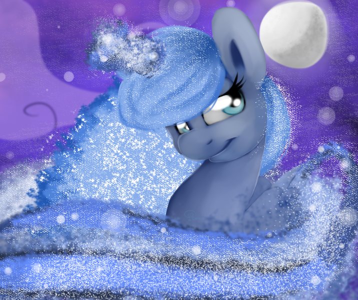 Size: 916x768 | Tagged: artist:chibadeer, bust, derpibooru import, portrait, princess luna, safe, solo