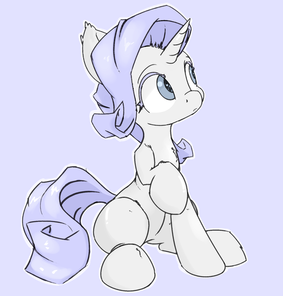 Size: 1885x1966 | Tagged: artist:ando, cute, derpibooru import, looking up, rarity, safe, simple background, sitting, solo