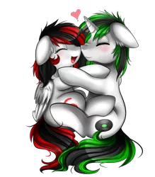 Size: 2614x2981 | Tagged: safe, artist:pridark, derpibooru import, oc, oc:litch, oc:ray scratch, unofficial characters only, pegasus, pony, unicorn, blushing, boop, commission, cute, eyes closed, female, heart, male, mare, noseboop, oc x oc, ocbetes, open mouth, ritch, shipping, simple background, smiling, stallion, straight, transparent background