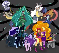 Size: 4596x4134 | Tagged: safe, artist:randythealicorn, derpibooru import, adagio dazzle, discord, gaea everfree, gloriosa daisy, king sombra, lord tirek, nightmare moon, principal abacus cinch, queen chrysalis, starlight glimmer, storm king, sunset shimmer, equestria girls, my little pony: the movie, absurd resolution, clothes, eris, plunder seeds, rule 63, villains of equestria
