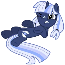 Size: 6470x6532 | Tagged: safe, artist:estories, derpibooru import, oc, oc:silverlay, unofficial characters only, pony, unicorn, absurd resolution, female, mare, on back, one eye closed, simple background, solo, transparent background, vector