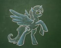 Size: 1775x1403 | Tagged: artist:azdaracylius, chalk drawing, derpibooru import, oc, oc:winter sparkle, safe, solo, traditional art, unofficial characters only