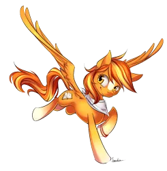 Size: 766x782 | Tagged: safe, artist:moenkin, derpibooru import, oc, unofficial characters only, pegasus, pony, bandana, clothes, commission, landing, signature, simple background, solo, transparent background