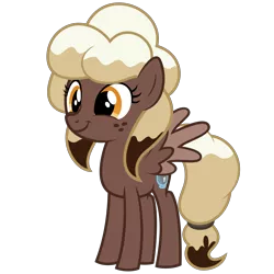 Size: 7000x7000 | Tagged: safe, artist:besttubahorse, derpibooru import, oc, oc:sweet mocha, unofficial characters only, pegasus, pony, absurd resolution, alternate hairstyle, cutie mark, female, freckles, simple background, smiling, solo, teenager, transparent background, vector, younger