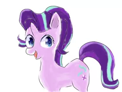 Size: 640x480 | Tagged: artist:violaconcert, derpibooru import, looking at you, safe, simple background, solo, starlight glimmer, white background