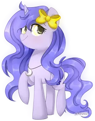 Size: 1024x1303 | Tagged: safe, artist:slasharu, derpibooru import, oc, oc:midnight ocean, unofficial characters only, pony, unicorn, bow, female, mare, raised hoof, simple background, solo, transparent background