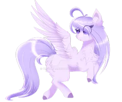 Size: 1024x860 | Tagged: safe, artist:little-sketches, derpibooru import, oc, oc:lotus flower, unofficial characters only, pegasus, pony, eye clipping through hair, female, flying, mare, simple background, solo, transparent background, watermark