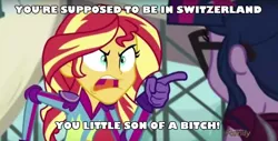 Size: 786x399 | Tagged: safe, derpibooru import, edit, edited screencap, screencap, biff, sci-twi, sunset shimmer, twilight sparkle, equestria girls, friendship games, angry, back to the future, back to the future part 2, biff tannen, caption, exploitable meme, henchmen, image macro, meme, sunset yells at twilight, swearing, vulgar