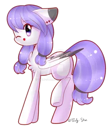 Size: 1024x1182 | Tagged: safe, artist:twily-star, derpibooru import, oc, unofficial characters only, pegasus, pony, chest fluff, faic, female, mare, one eye closed, simple background, solo, transparent background, watermark, wink