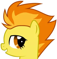 Size: 684x711 | Tagged: safe, artist:derphed, derpibooru import, spitfire, pegasus, pony, .svg available, bust, looking back, portrait, simple background, smiling, solo, svg, transparent background, vector